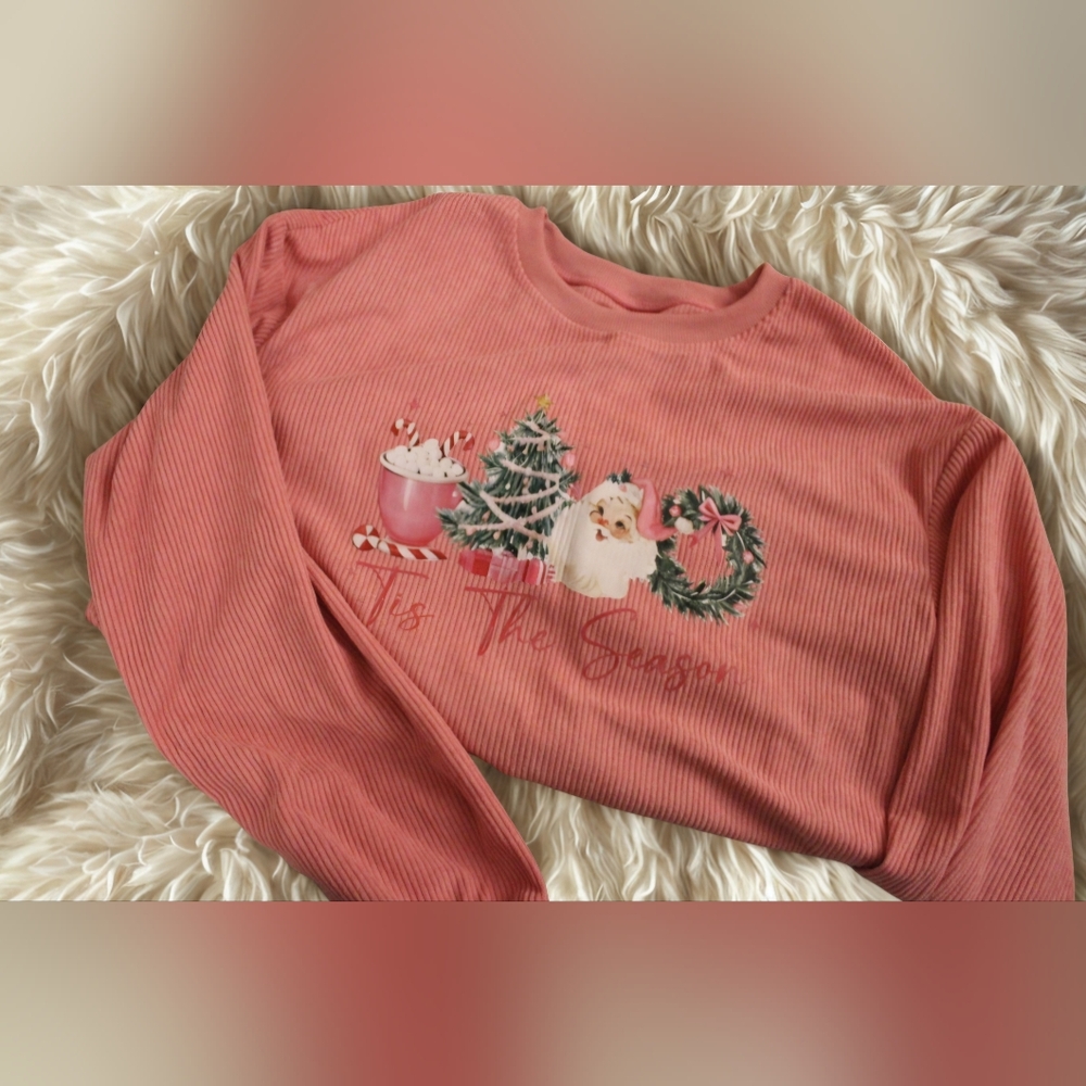 Sugarberry Santa Season Crewneck – Ribbed Knit Holiday Sweater